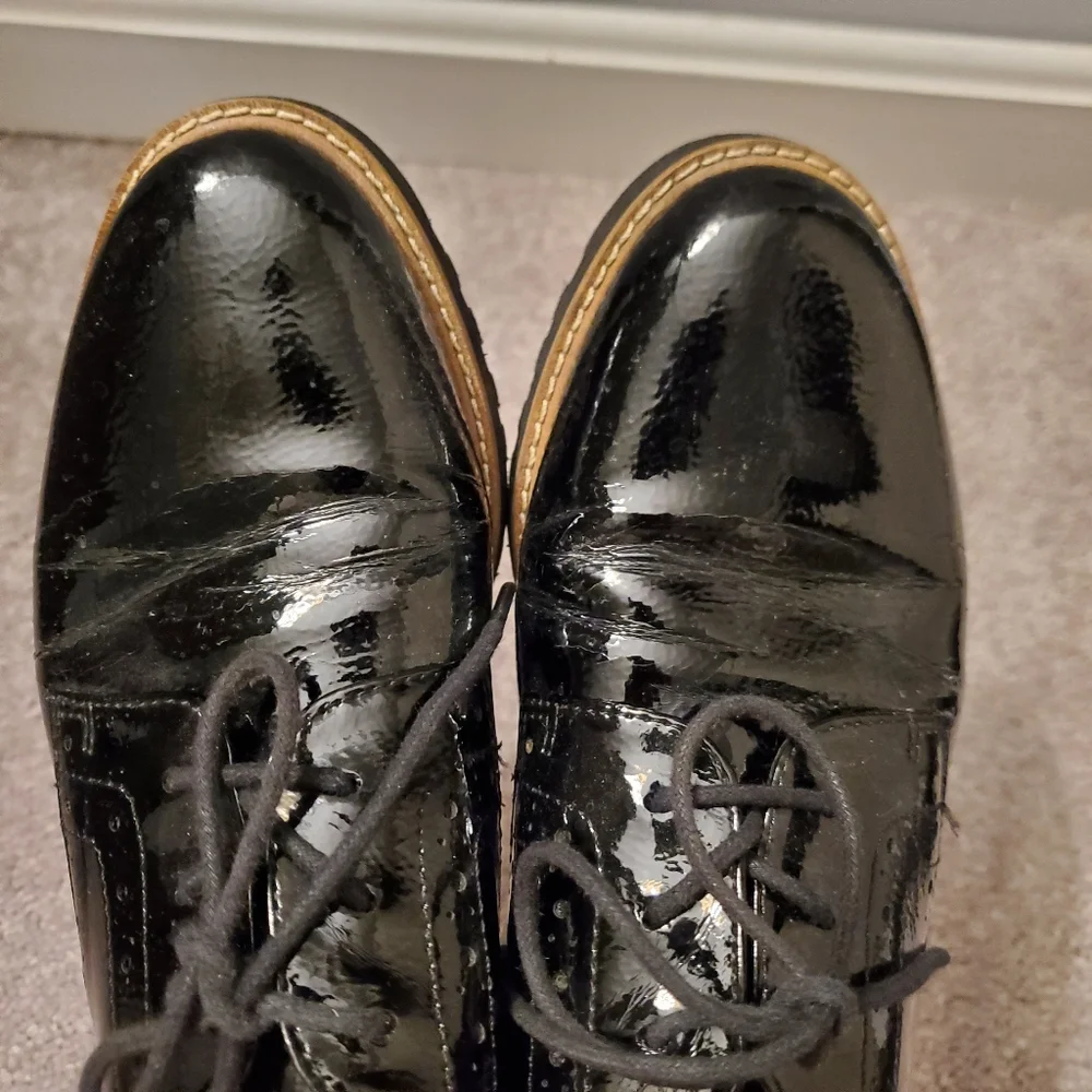 Franco Sarto Black Oxford Shoes 7